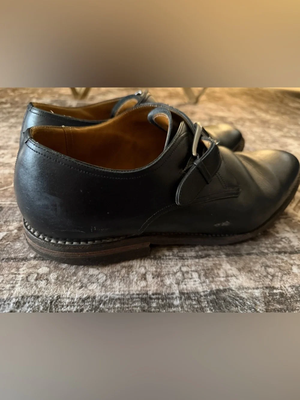 Bally Scribe Monk Strap Dress Shoes Black Leather Men’s 12 Luxury Designer Italy - Picture 7 of 8